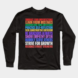 Humility Quotes Long Sleeve T-Shirt